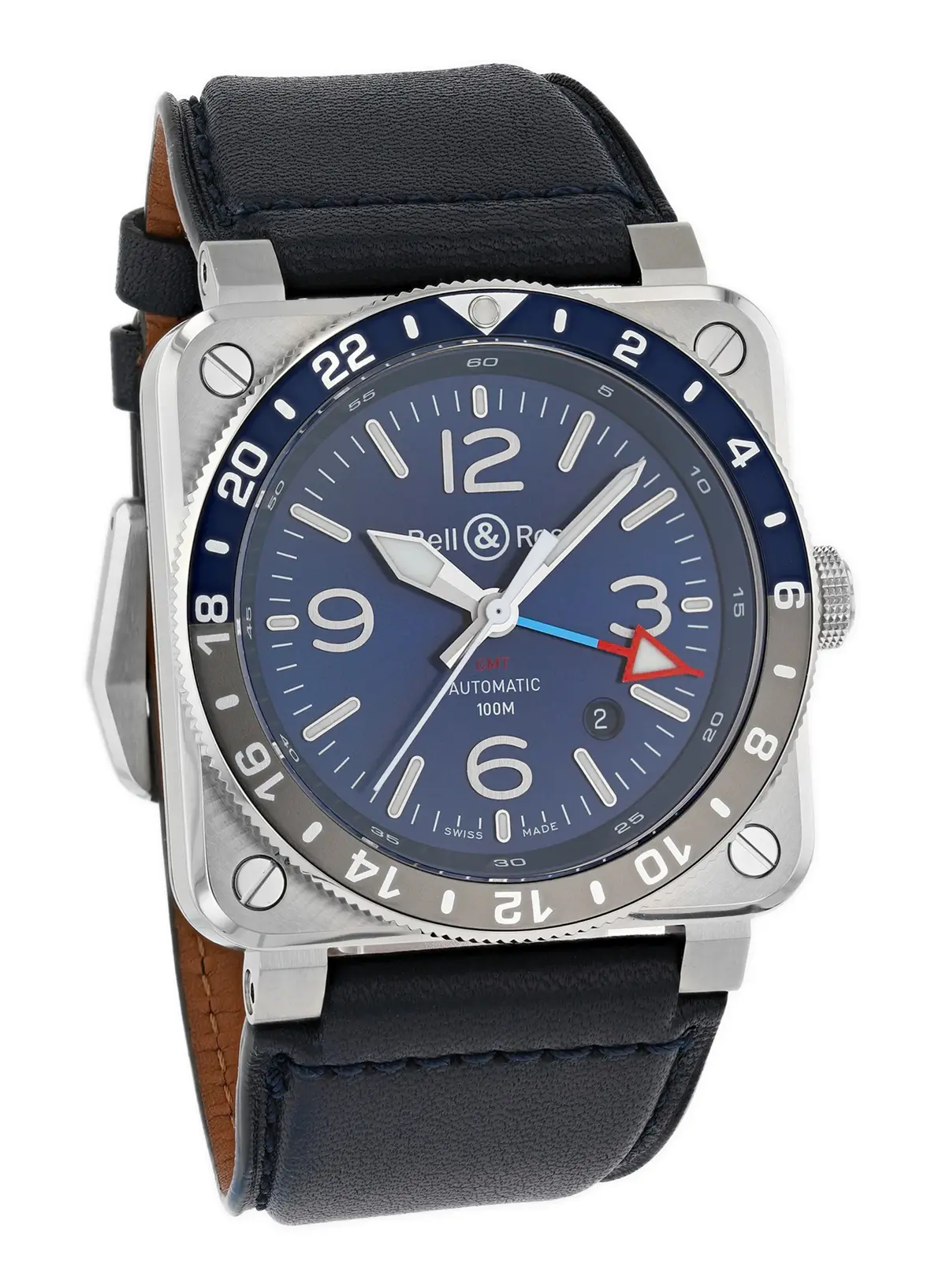 Bell & Ross BR 03-93 GMT BLUE, reference BR0393-BLU-ST/SCA, photo 1