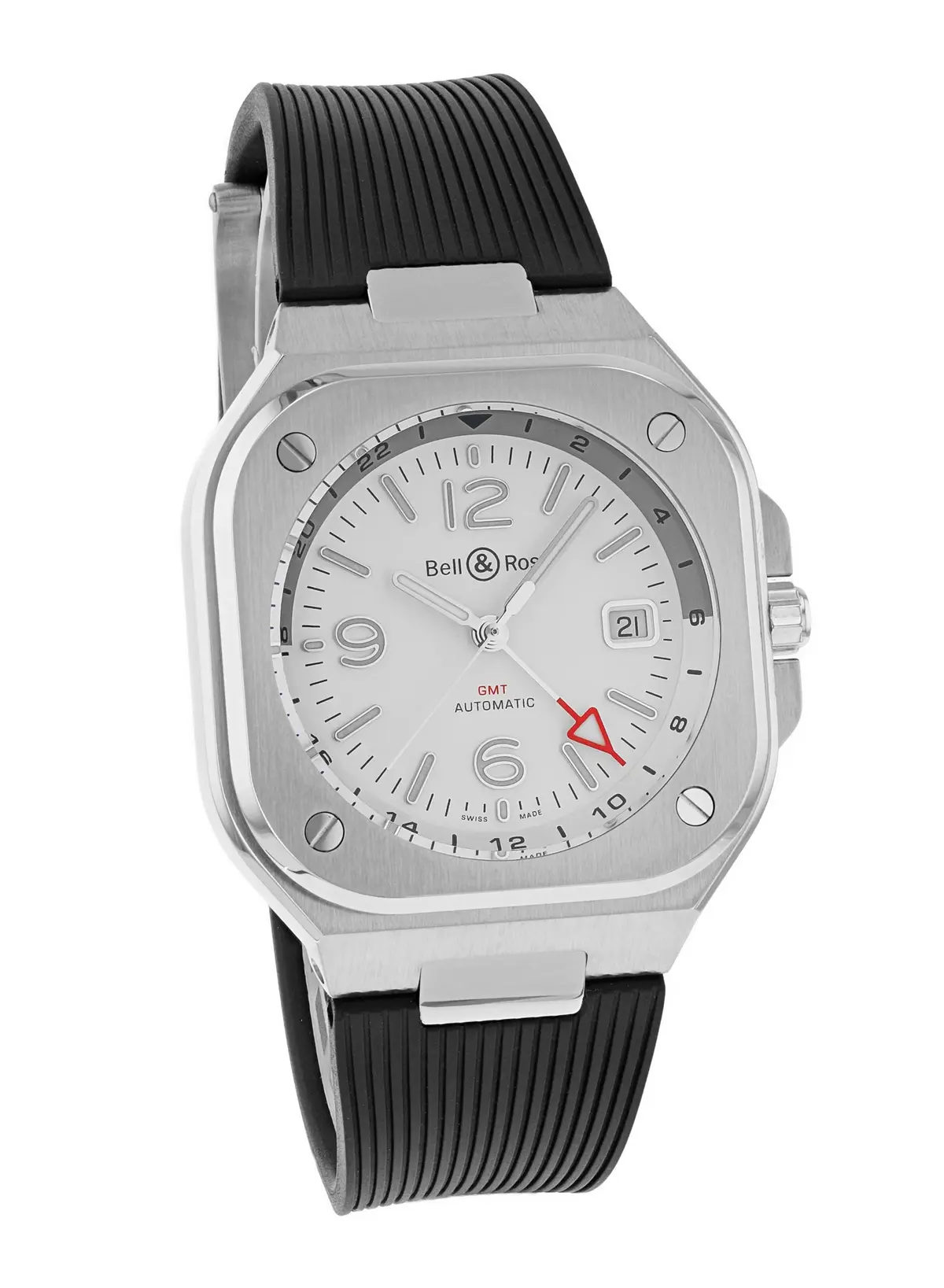 Bell & Ross BR 05 GMT WHITE, reference BR05G-SI-ST/SRB, photo 1