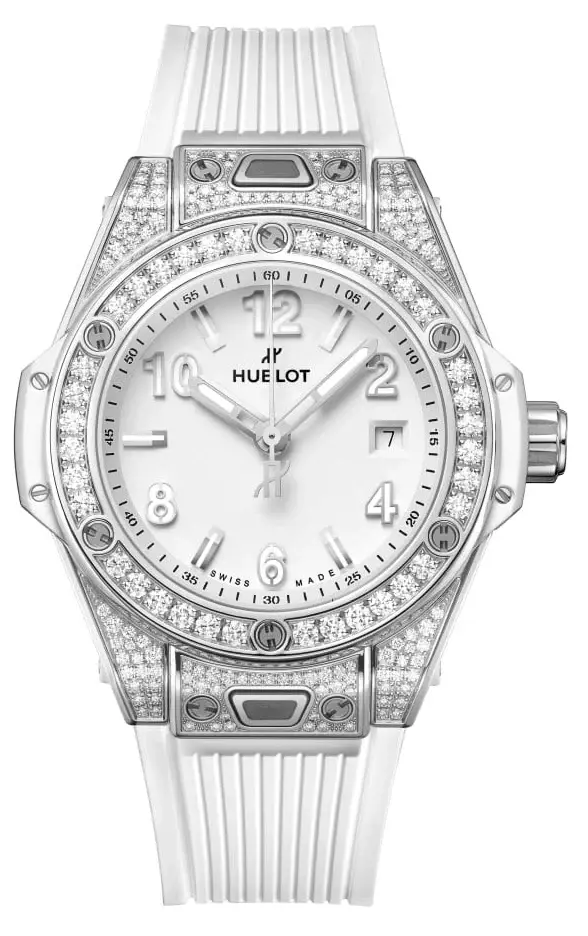 Hublot Big Bang One Click Steel White Pave 33mm, reference 485.SE.2010.RW.1604, photo 1