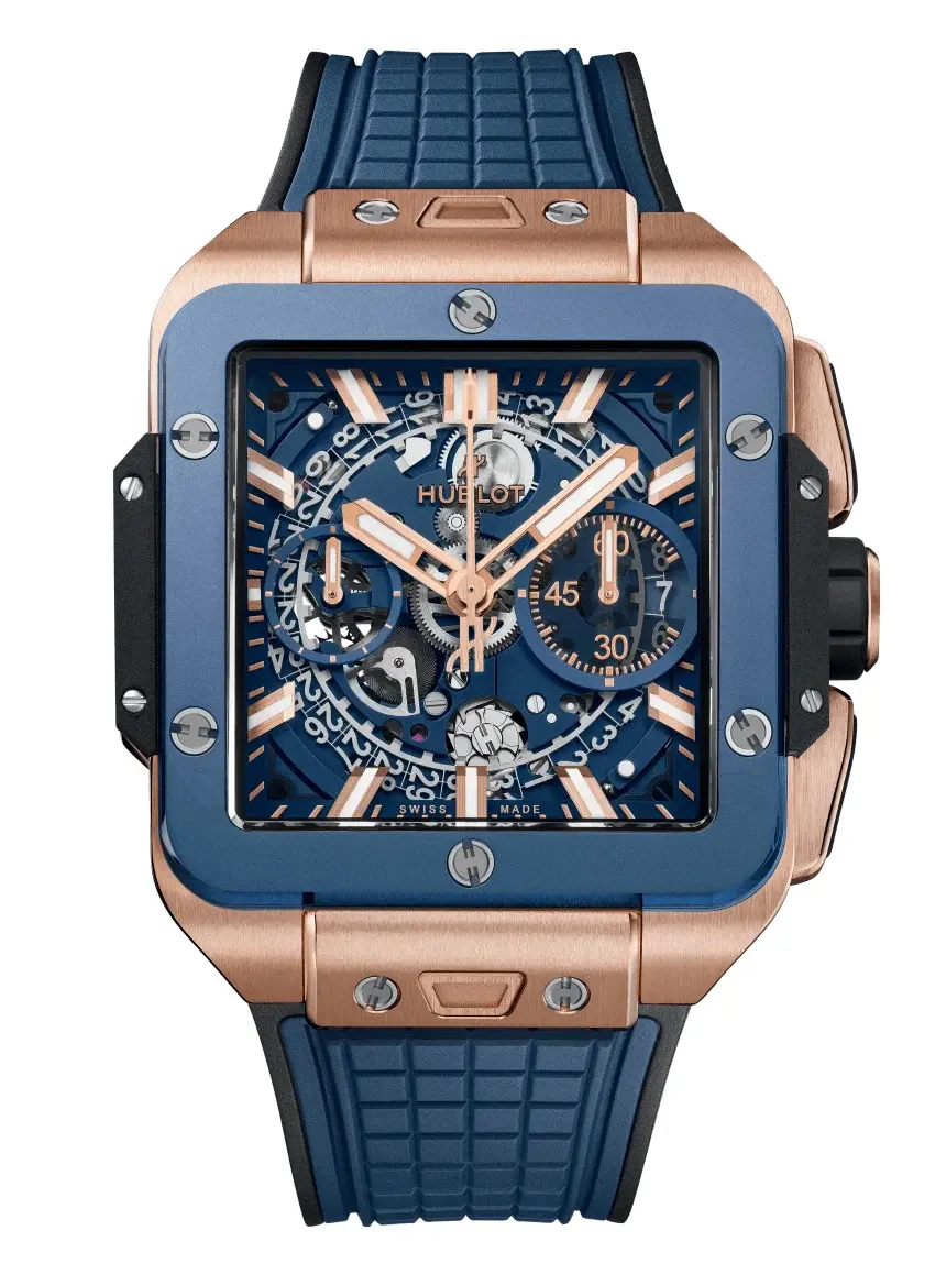 Hublot Square Bang Unico King Gold Blue Ceramic 42 mm, reference 821.OL.5180.RX, photo 1