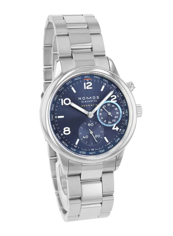 Nomos Glashütte Club Sport Neomatik Weltzeit Blau, reference 790