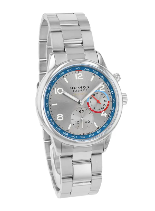 Nomos Glashütte Club Sport Neomatik Weltzeit Silber, reference 791