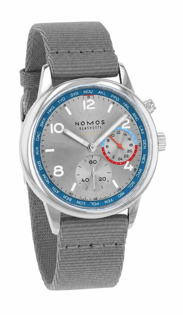 Nomos Glashütte Club Sport Neomatik Weltzeit Silber, reference 791