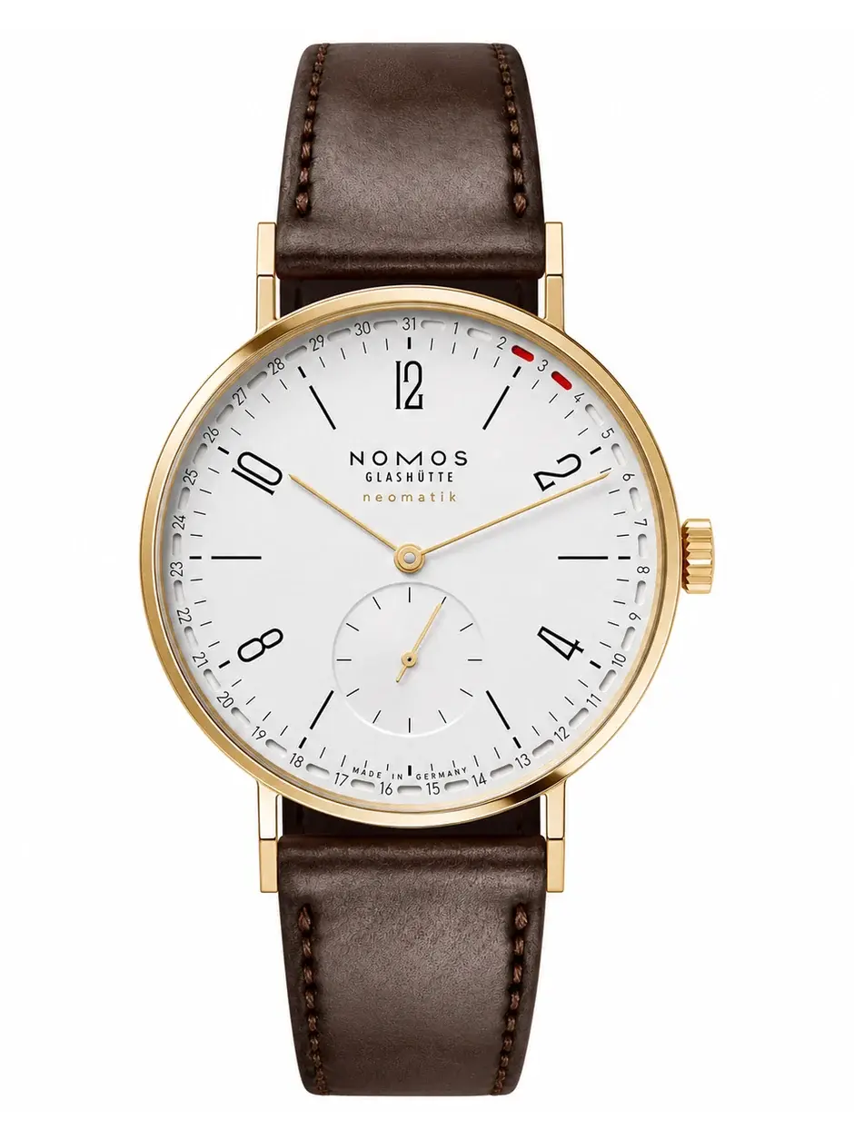 Nomos Glashütte Tangente Gold neomatik 38 Update Doré, reference 196, photo 1
