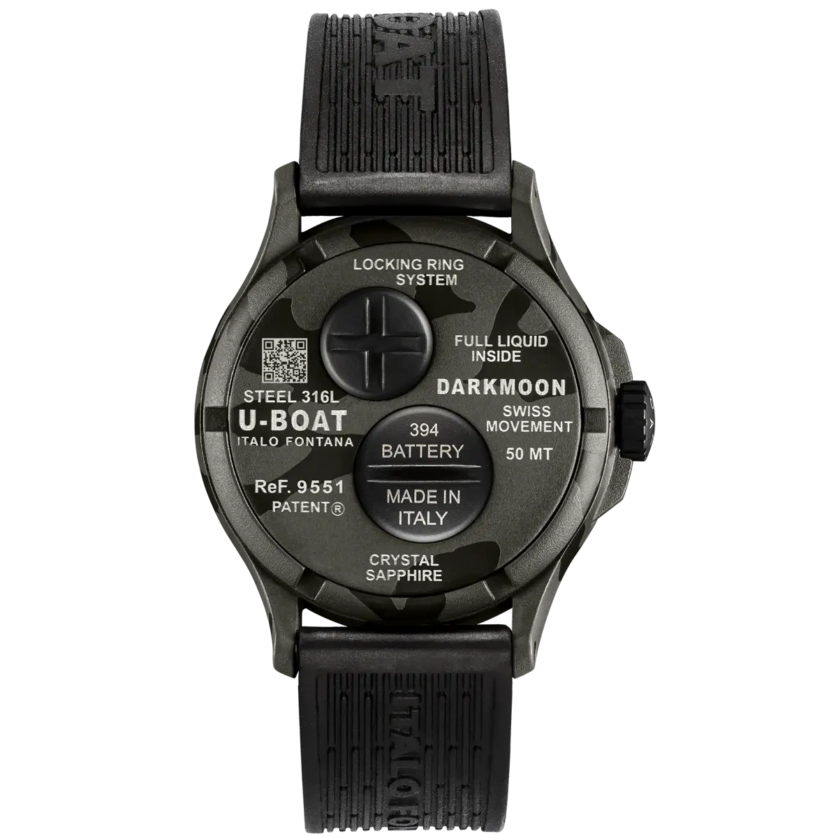 U-Boat Darkmoon 40 BK Grey Curved Camouflage, reference 9551, photo 2