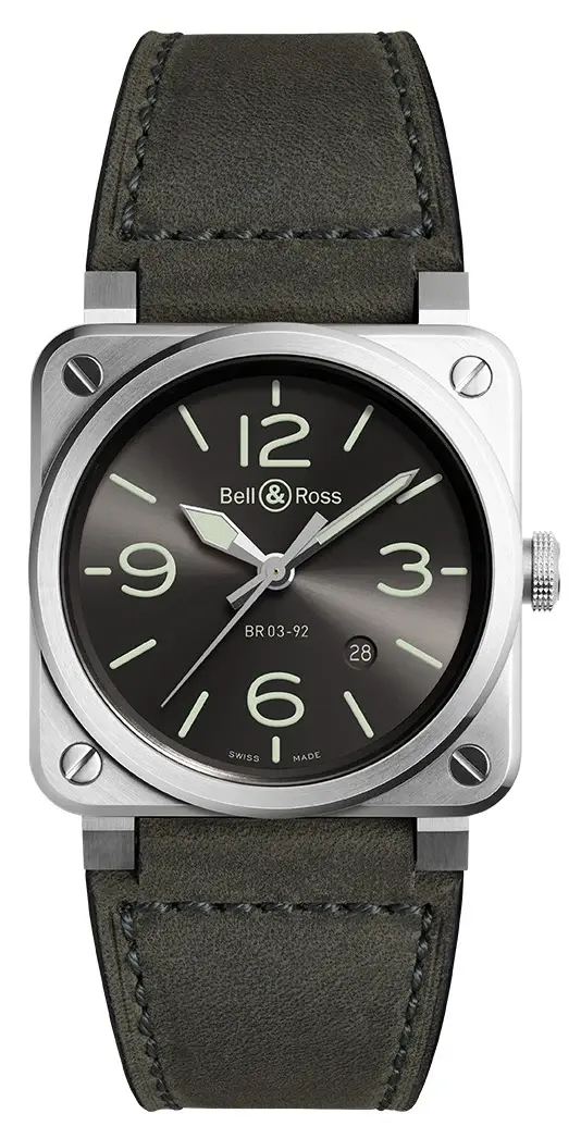 Bell & Ross BR 03-92 GREY LUM, reference BR0392-GC3-ST/SCA