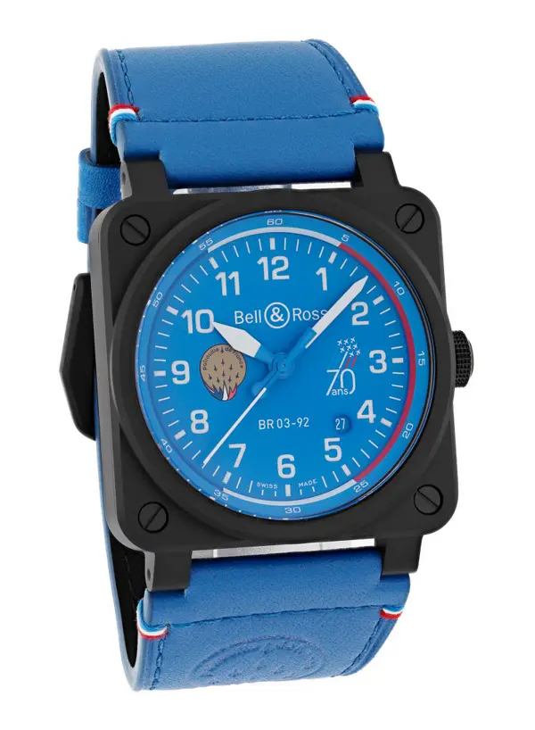 Bell & Ross BR 03-92 Patrouille de France 70th Anniversary, reference BR0392-PAF7-CE/SCA