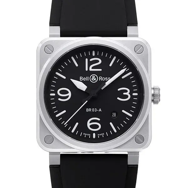 Bell & Ross BR 03 Black Steel, reference BR03A-BL-ST/SRB