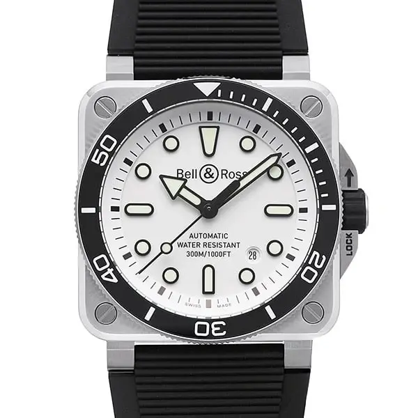 Bell & Ross BR 03 Diver White Steel, reference BR03A-D-WH-ST/SRB