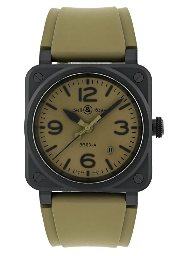 Bell & Ross BR 03 Military Ceramic, reference BR03A-MIL-CE/SRB