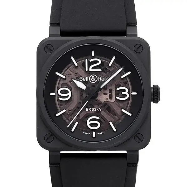 Bell & Ross BR 03 Skeleton Black Ceramic, reference BR03A-BL-SKCE/SRB
