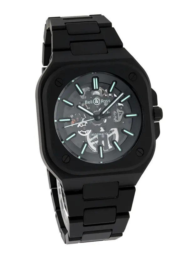 Bell & Ross BR 05 Skeleton Black LUM Ceramic, reference BR05A-BLM-SKCE/SCE
