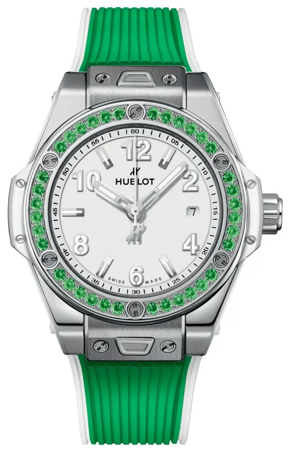 Hublot Big Bang One Click Joyful Steel Apple Green 33mm, reference 485.SG.2210.RX.1222