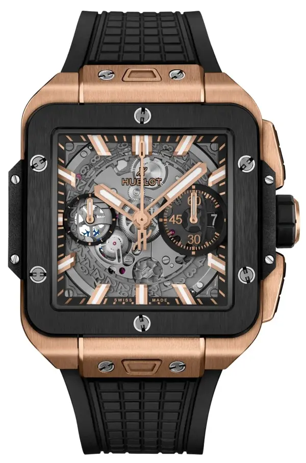 Hublot Square Bang Unico King Gold Ceramic 42 mm, reference 821.OM.0180.RX