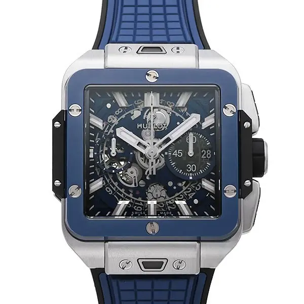 Hublot Square Bang Unico Titanium Blue Ceramic 42 mm, reference 821.NL.5170.RX
