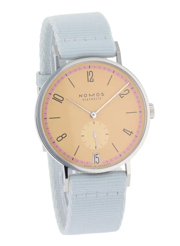 Nomos Glashütte Tangente 38 Datum Pastell, reference 179.S21