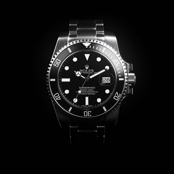 Rolex Submariner, black and white film